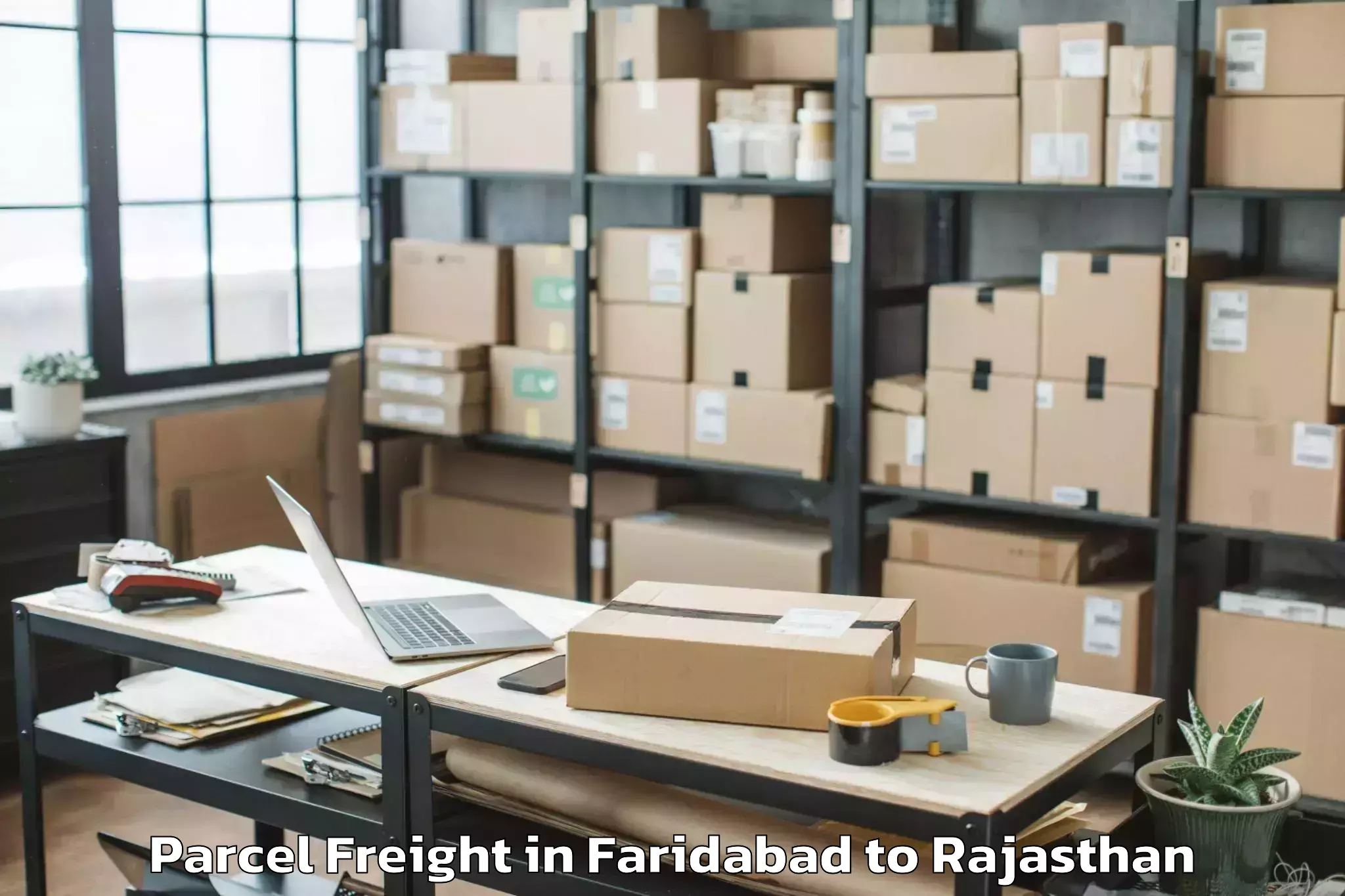 Easy Faridabad to Jasrasar Parcel Freight Booking